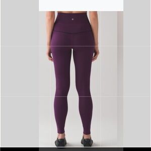 EUC Lululemon plum High-Waisted  full length align Leggings